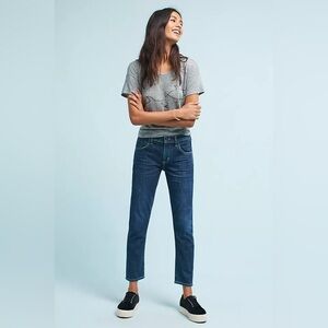 Citizens of Humanity Elsa Midrise Slim fit Crop Jeans size 26 medium dark wash